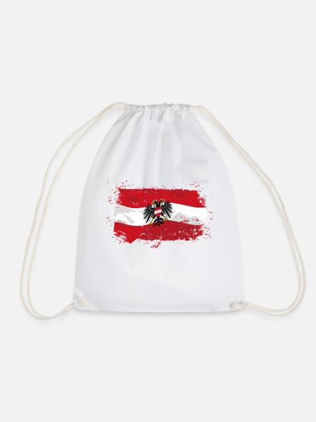 Austria Flag - Turnbeutel - Weiß