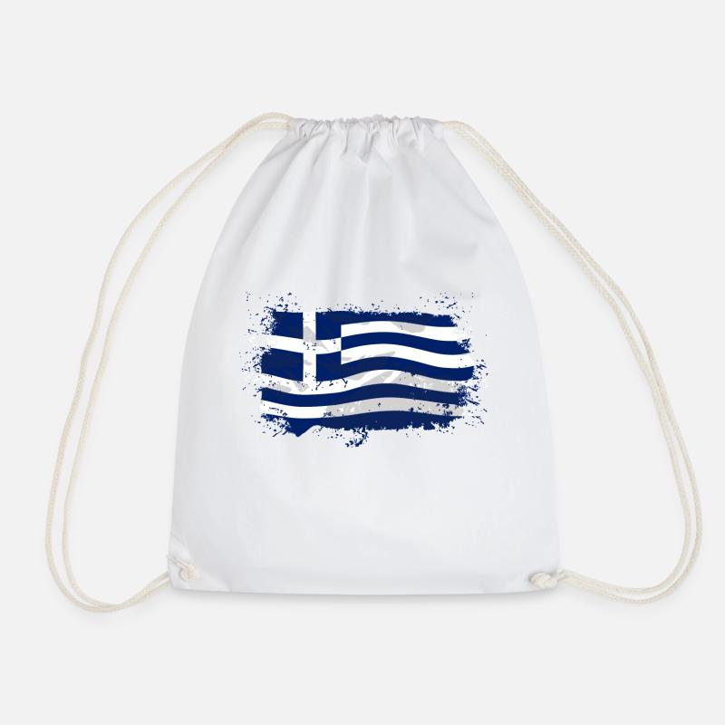Greece Flag - Turnbeutel - Weiß