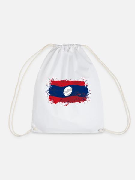 Laos Flag - Turnbeutel - Weiß
