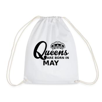queens are born in may - Turnbeutel - Weiß - Vorne