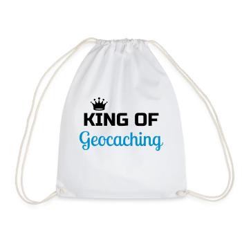 Geocaching / Geocacher / Compass / GPS - Drawstring Bag - white - Front