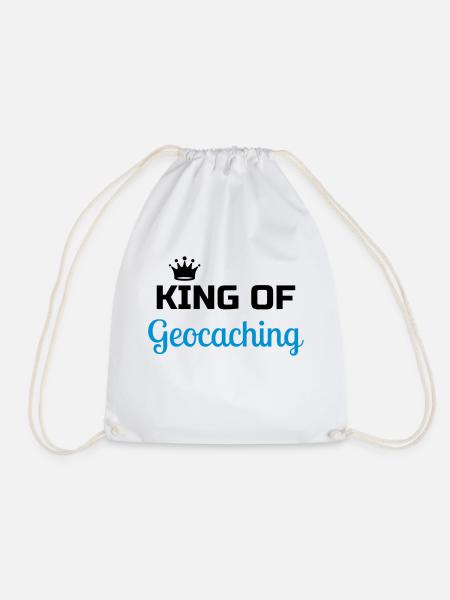 Geocaching / Geocacher / Kompass / Wald - Turnbeutel - Weiß