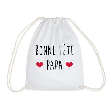 Dad Daddy Papa Vati Vater Father's Day Baby - Drawstring Bag - white - Front