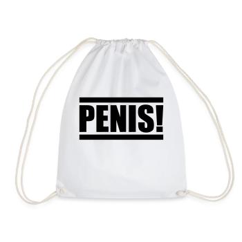 penis design - Turnbeutel - Weiß - Vorne