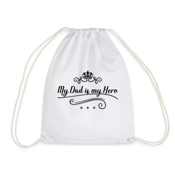 my dad is my hero - Turnbeutel - Weiß - Vorne