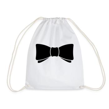 Bow tie (B, 1c) - Drawstring Bag - white - Front