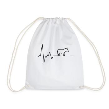 pulsation du cœur bourrique - Sac de sport léger - blanc - Devant