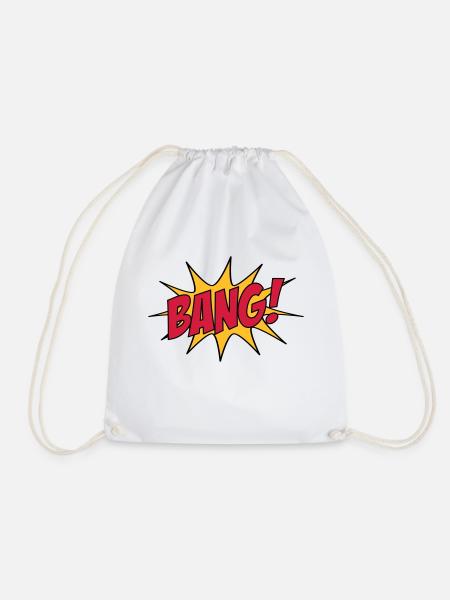 BANG! - Drawstring Bag - white