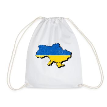 Ukraine - Drawstring Bag - white - Front