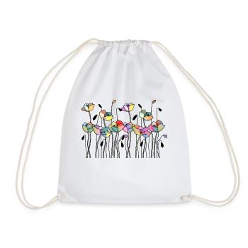 Fleurs - Sac de sport léger - blanc - Devant