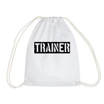 Bar logo trainer - Drawstring Bag - white - Front