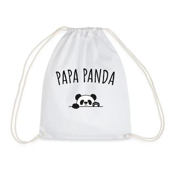 Papa panda, idée cadeau papa - Sac de sport léger - blanc - Devant