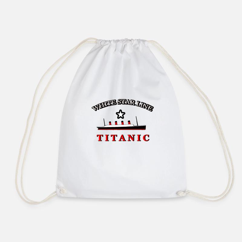 TITANIC WHITE STAR LINE - Drawstring Bag - white