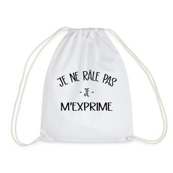 Je ne râle pas je m'exprime - Sac de sport léger - blanc - Devant