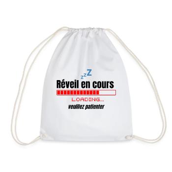 Réveil en cours, veuillez patientez - Sac de sport léger - blanc - Devant