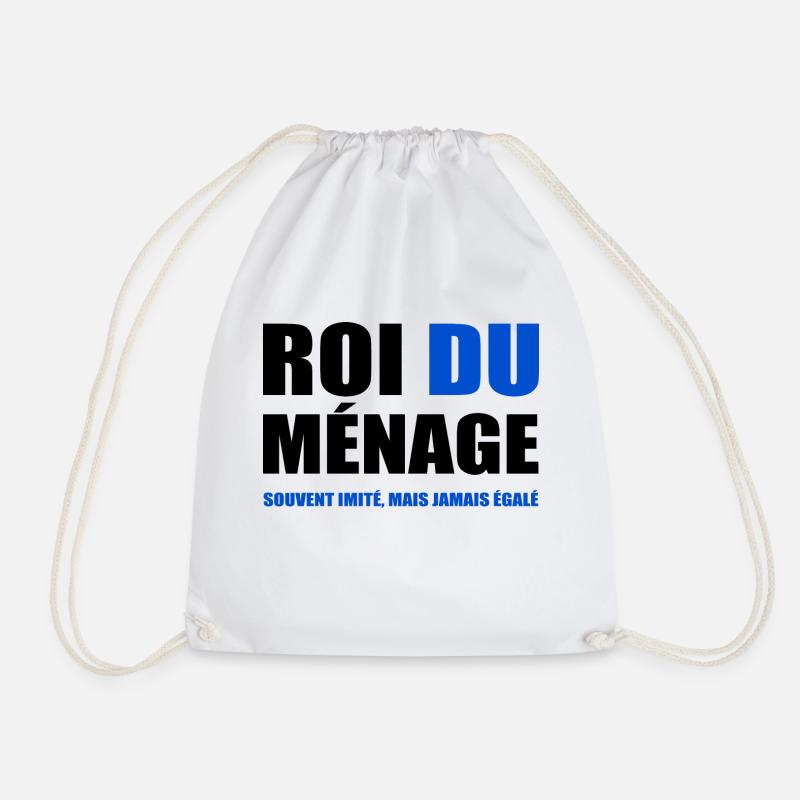 HOUSEHOLD KING - MANIAC MAN - Drawstring Bag - white