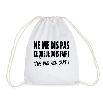 T'es pas mon chat - Sac de sport léger - blanc - Devant