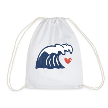 Sea Love - Drawstring Bag - white - Front