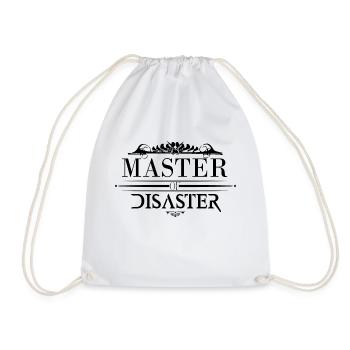 Master-of-disaster - Drawstring Bag - white - Front
