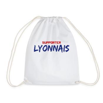 Supporter Lyonnais - Fan de sport et de Lyon - Sac de sport léger - blanc - Devant