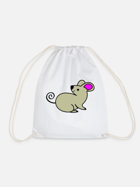 Maus - Turnbeutel - Weiß