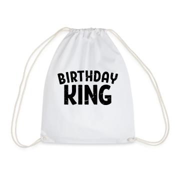 Birthday King - Cadeau de fête d’anniversaire cool pour hommes - Sac de sport léger - blanc - Devant