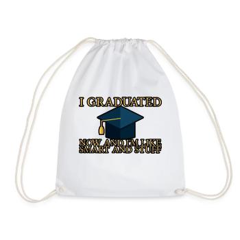 J’ai obtenu mon diplôme maintenant et je suis comme intelligent et trucs 6 - Sac de sport léger - blanc - Devant