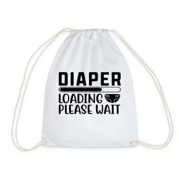 Diaper Loading Please Wait - Turnbeutel - Weiß - Vorne