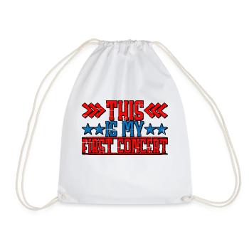 This is My First Concert 34 - Drawstring Bag - white - Front