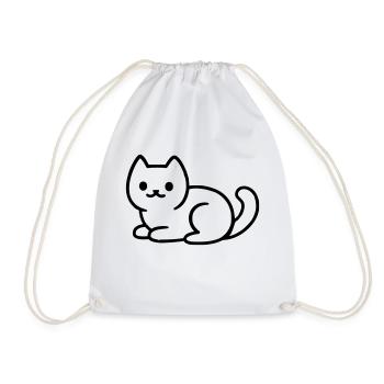 Chat mignon - Sac de sport léger - blanc - Devant