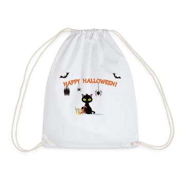 Halloween Cat Spiders Bat chat halloween - Sac de sport léger - blanc - Devant