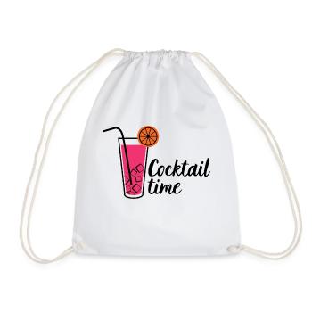 Cocktail Time T-shirt | Unisexe | Vacances Alcool - Sac de sport léger - blanc - Devant
