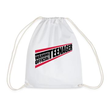 avertissement citation officielle d’adolescent - Sac de sport léger - blanc - Devant