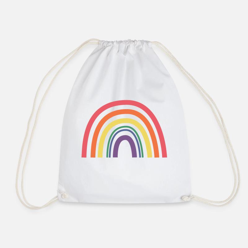 Regenbogen - Turnbeutel - Weiß