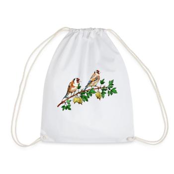 Colorful birds - Drawstring Bag - white - Front