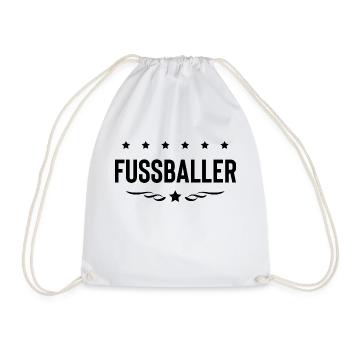Fussballer Fussball Spieler - Turnbeutel - Weiß - Vorne