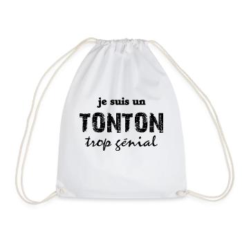 je suis un tonton trop génial - Sac de sport léger - blanc - Devant