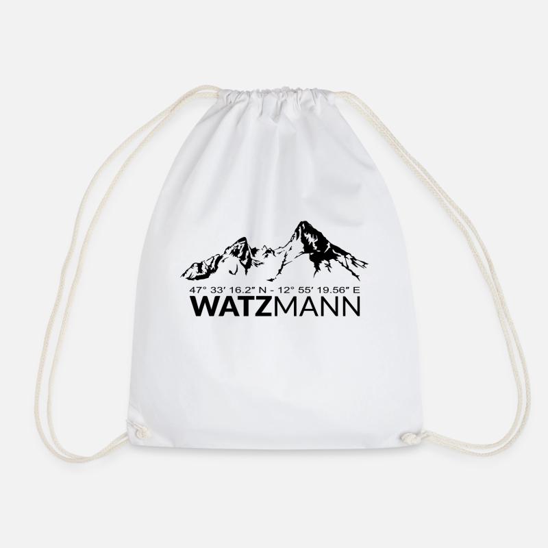 Berg Watzmann GPS Koordinaten Adresse Geocaching - Turnbeutel - Weiß
