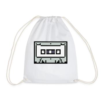 Cassette Idée cadeau rétro pixélisée - Sac de sport léger - blanc - Devant