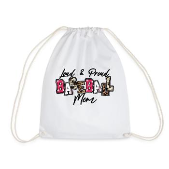 Laute und stolze Baseball-Mama - Turnbeutel - Weiß - Vorne