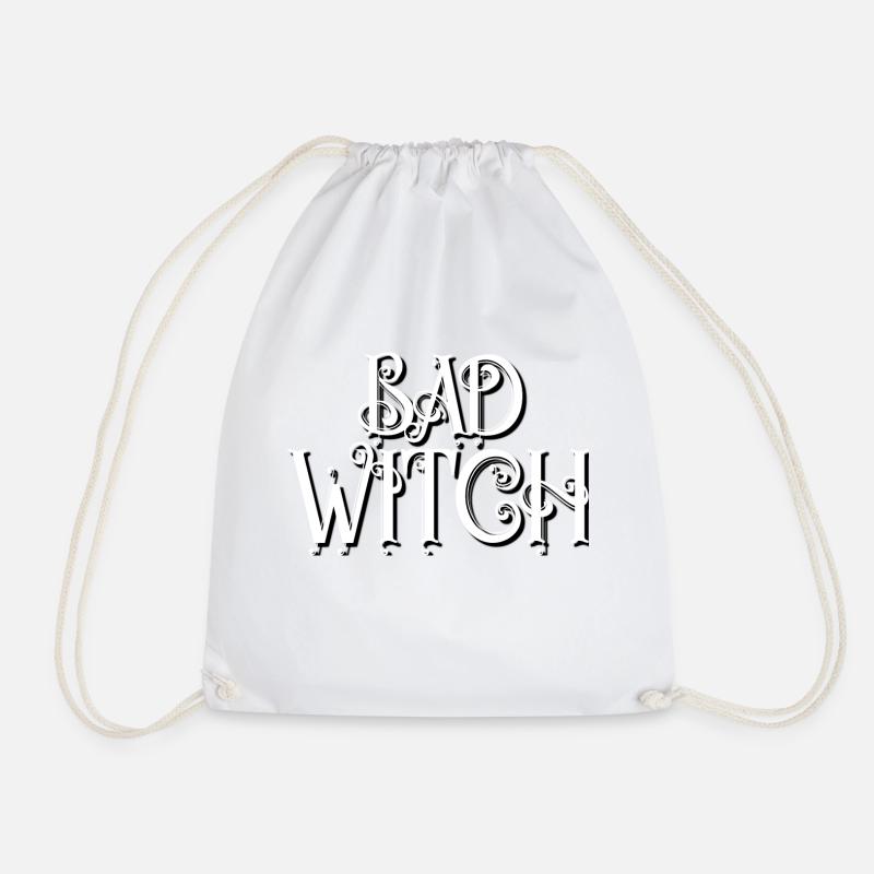 Bad Witch mit Schlag Schatten - Turnbeutel - Weiß