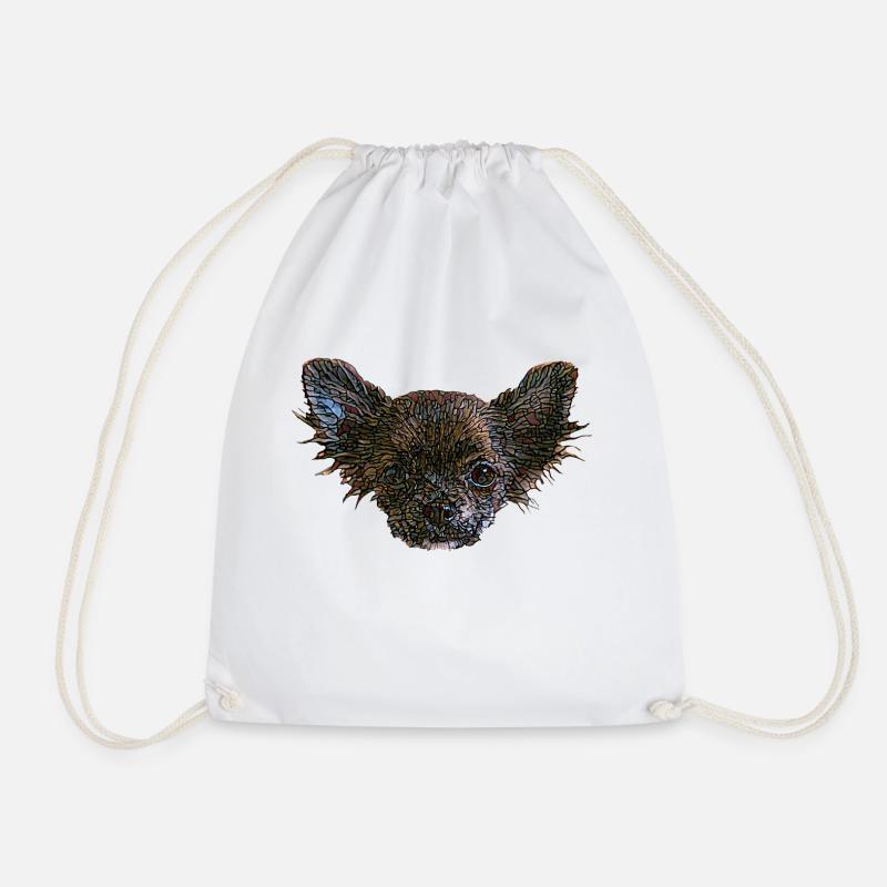Visage de Chihuahua - Sac de sport léger - blanc