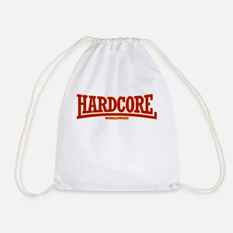 Hardcore Worldwide Oldschool - Turnbeutel - Weiß