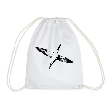 Flying Gavia Arctica - Drawstring Bag - white - Front