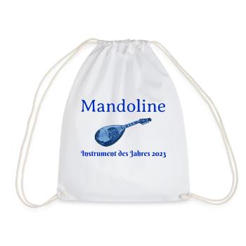Mandoline - Instrument des Jahres (blau) - Turnbeutel - Weiß - Vorne