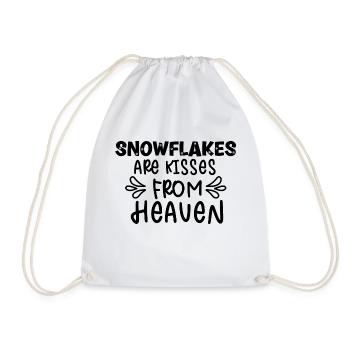 Snowflakes are kisses from Heaven - Turnbeutel - Weiß - Vorne