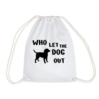 Dog Hund - Drawstring Bag - white - Front