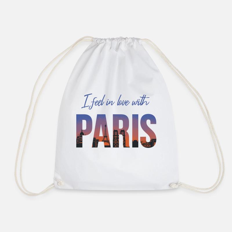 Feel In Love With Paris - Turnbeutel - Weiß