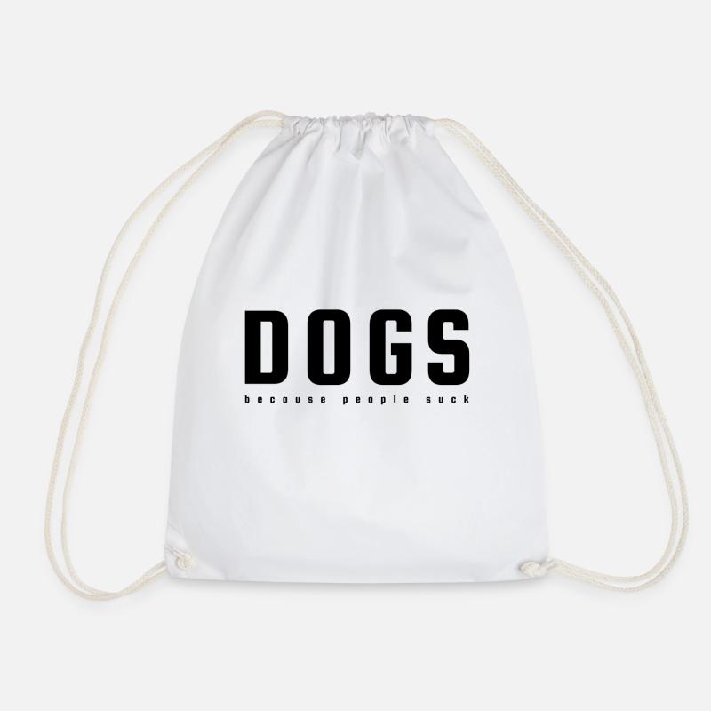 DOGS - Drawstring Bag - white