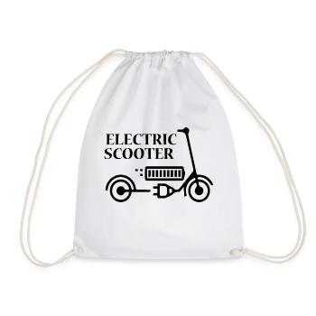 E-Scooter Scooter - Drawstring Bag - white - Front